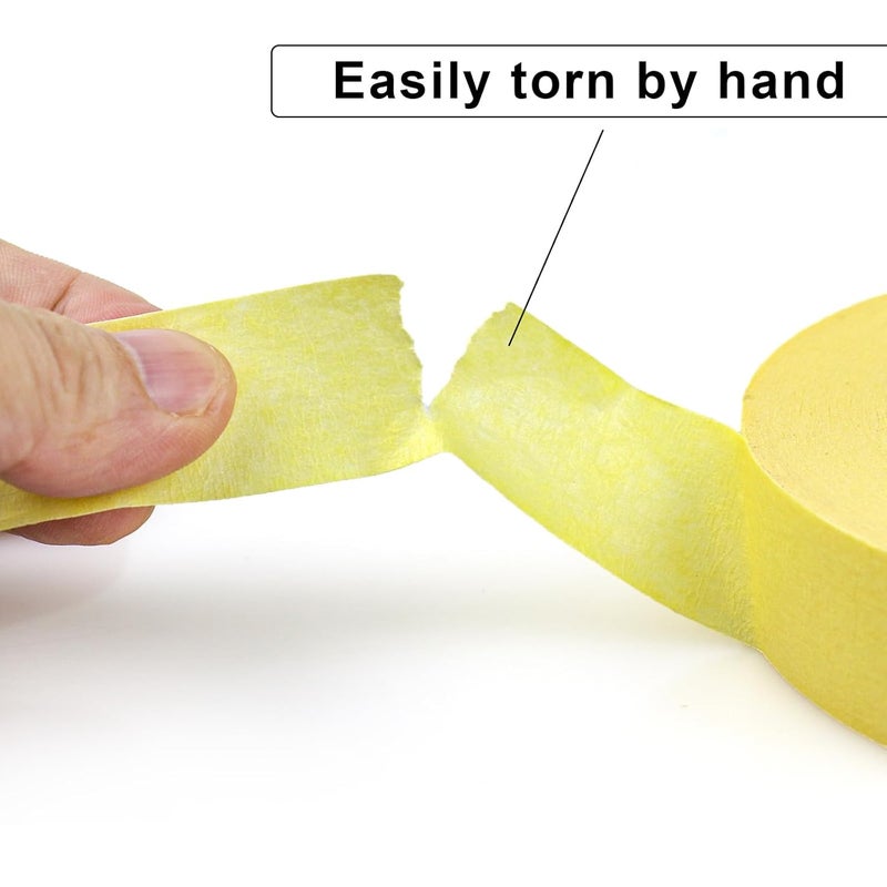 DOAY 3 Pack Yellow Painters Tape - Masking Tape 1 Inch Wide - Multi-Surface, Smart Adhesion, Indoor & Outdoor - 270FT Total - Paint Tape for DIY, Labeling, Art, Car, General Purpose (#3910) - Image 5